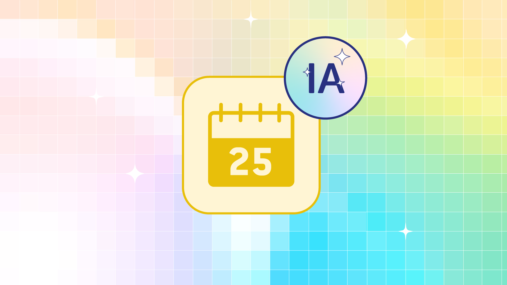 Calendrier et badge IA illustrant les plannings intelligents de BIMoffice